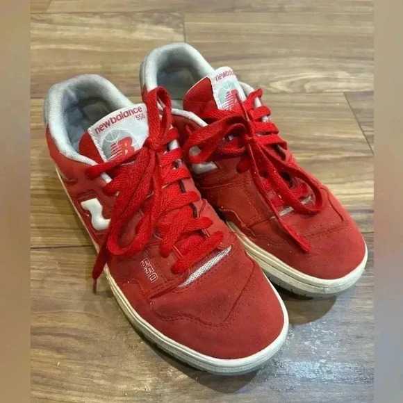 New Balance 550 Suede Pack Team Red - Picture 2 of 7